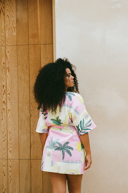 SAMPLE-Scarlett Wrap Dress - Vista Pink