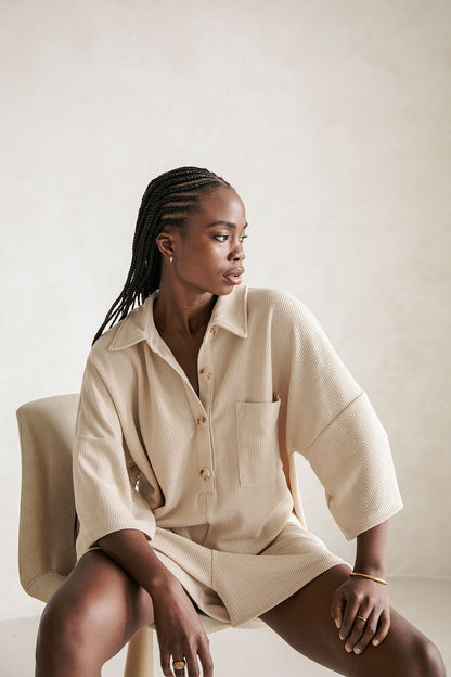 SAMPLE-Milena Playsuit - Beige