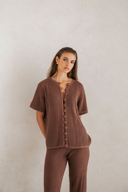 SAMPLE-Zayna Top - Chocolate