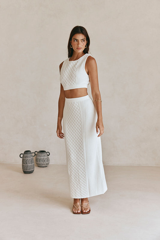 Lotus Skirt - Cable Knit