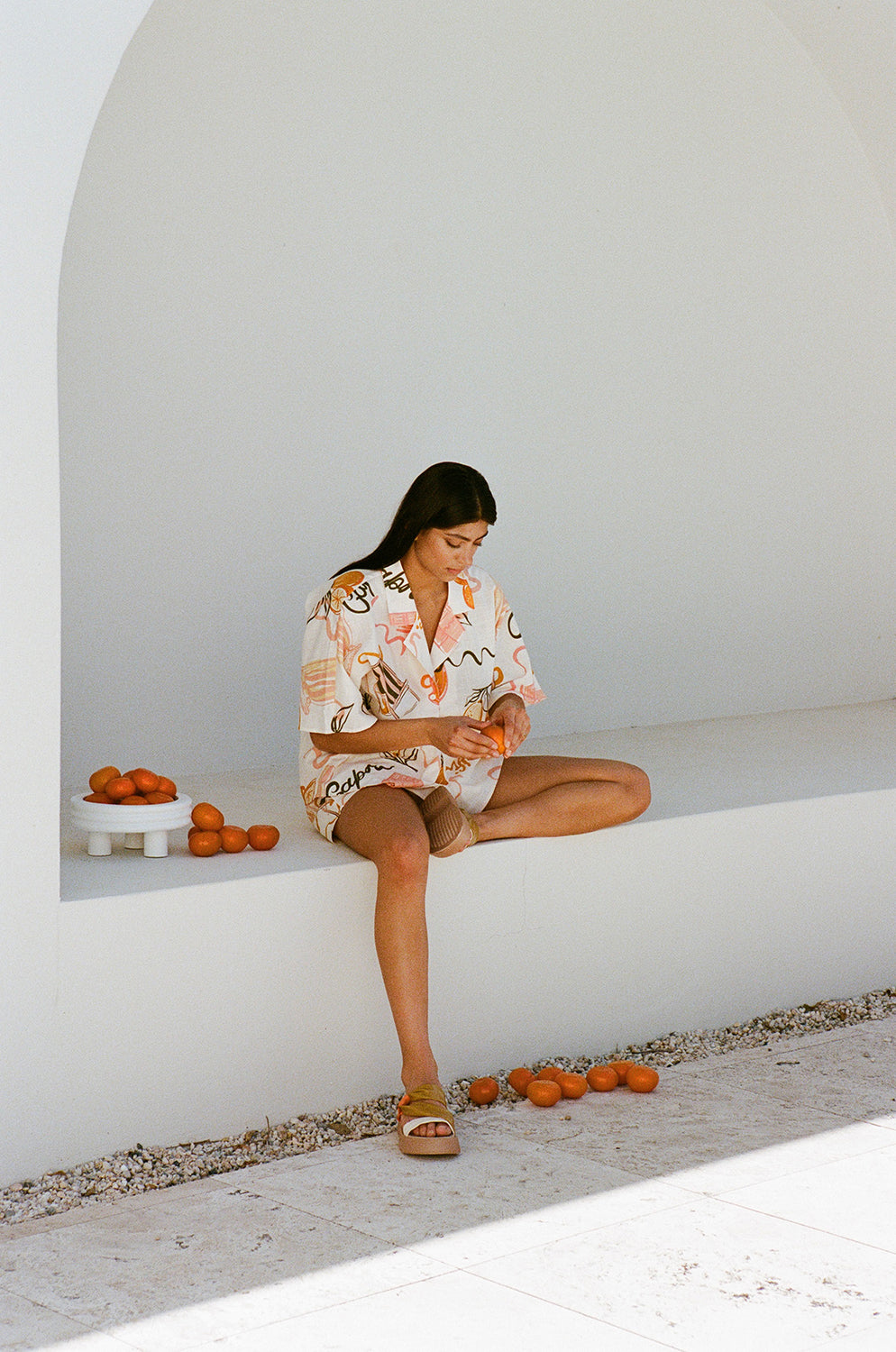 SAMPLE-Seona Shorts - Amalfi Aperol