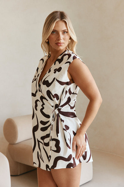 Amaya Dress - Fleur Lines