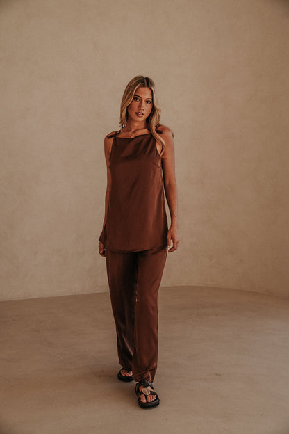Kinsley Jumpsuit - Chocolate