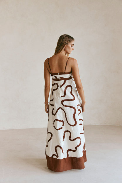 SAMPLE-Addy Dress - Marbled Mocha