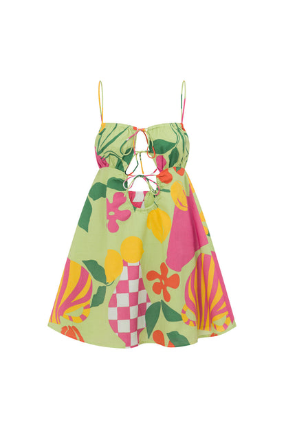 SAMPLE-Allie Babydoll Dress - Vaso Verde