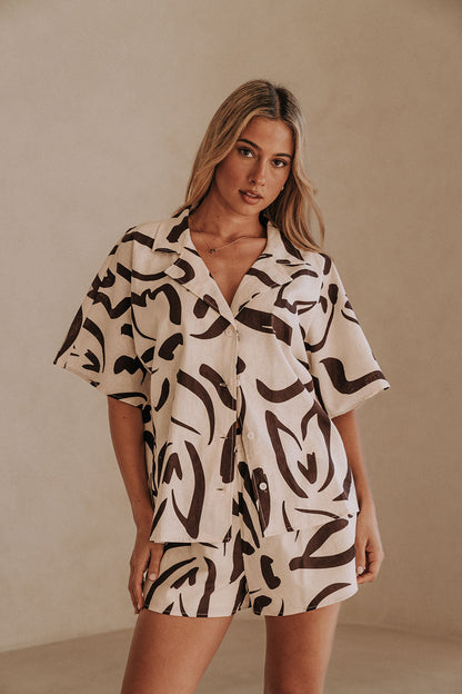 Seona Top - Fleur Lines