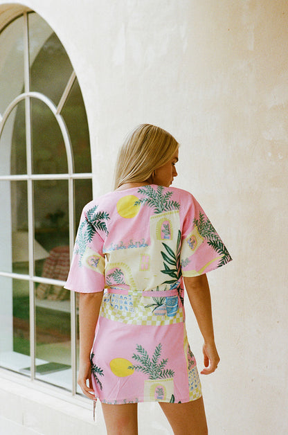 SAMPLE-Scarlett Wrap Dress - Vista Pink