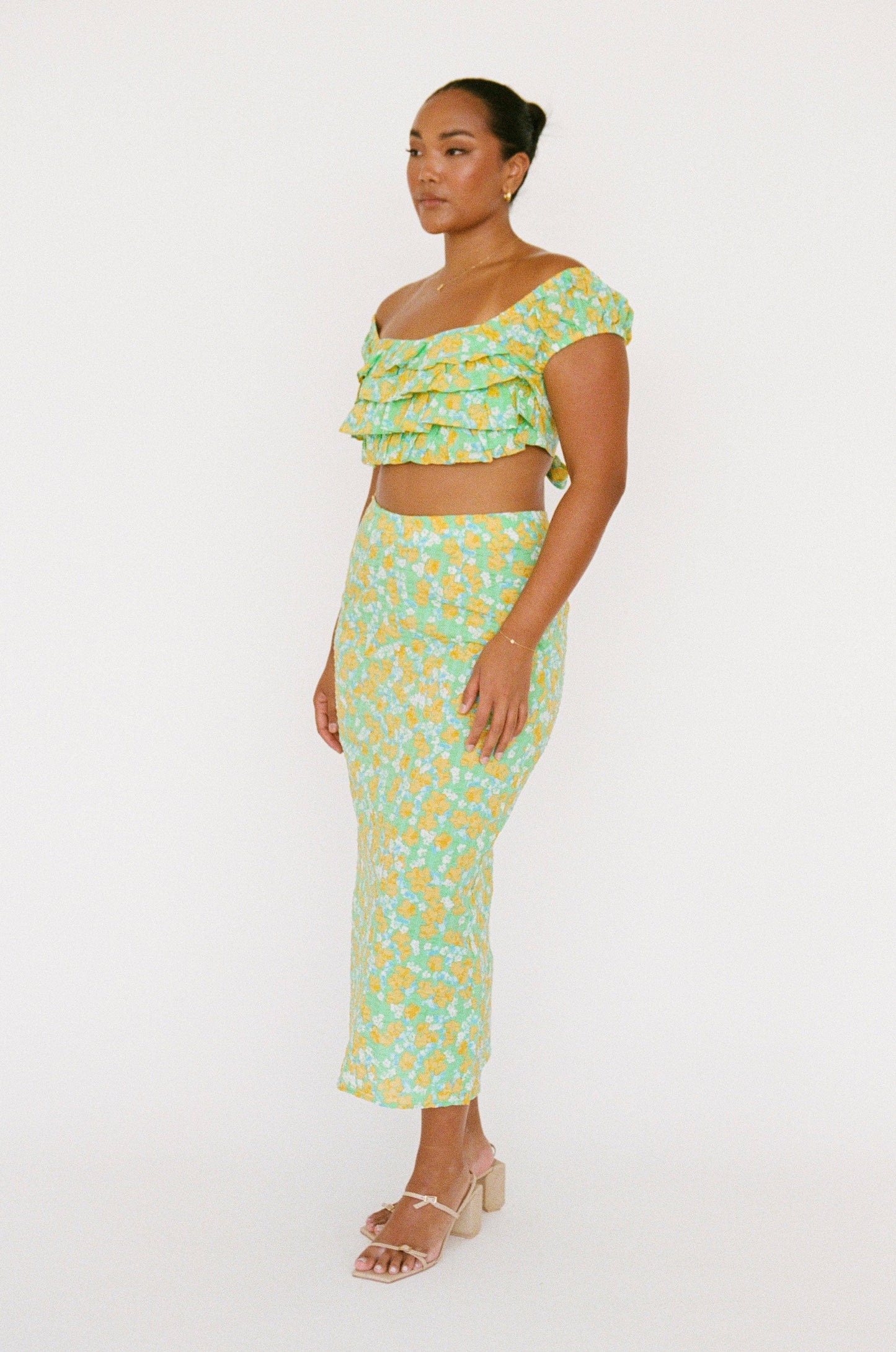 Brielle Midi Skirt - Green