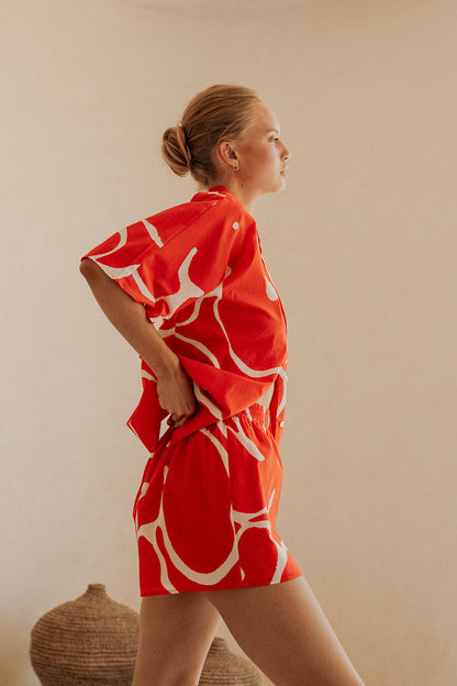 SAMPLE-Seona Top - Evoke Red