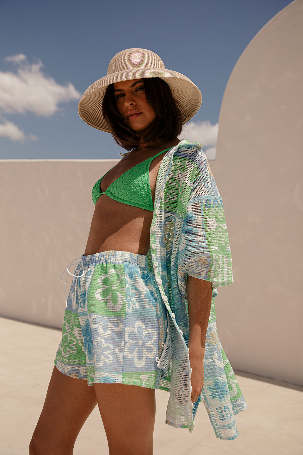 SAMPLE-Sari Shorts - Verano Floral