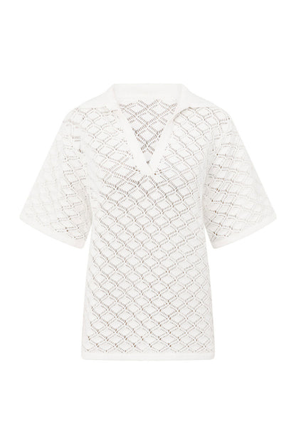 SAMPLE-Aya Top - White Knit