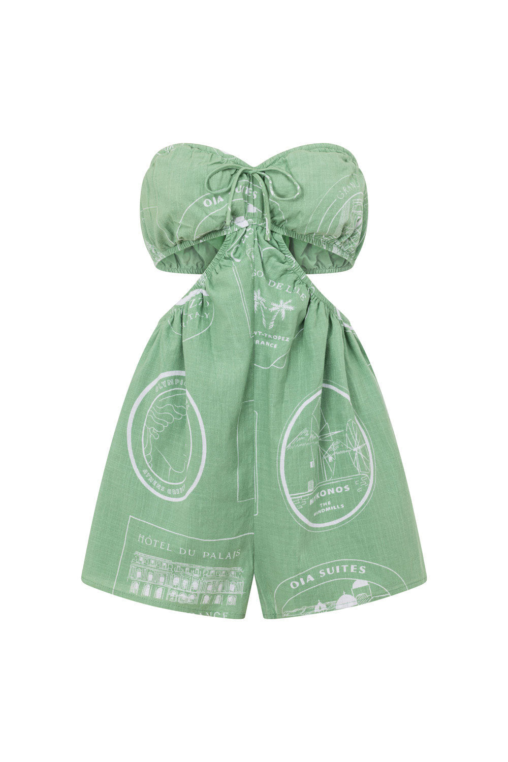 SAMPLE-Ardelle Cutout Playsuit - Luggage Labels