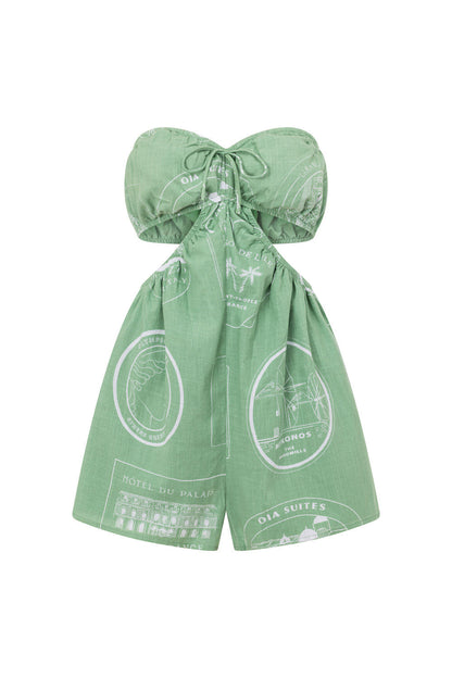 SAMPLE-Ardelle Cutout Playsuit - Luggage Labels
