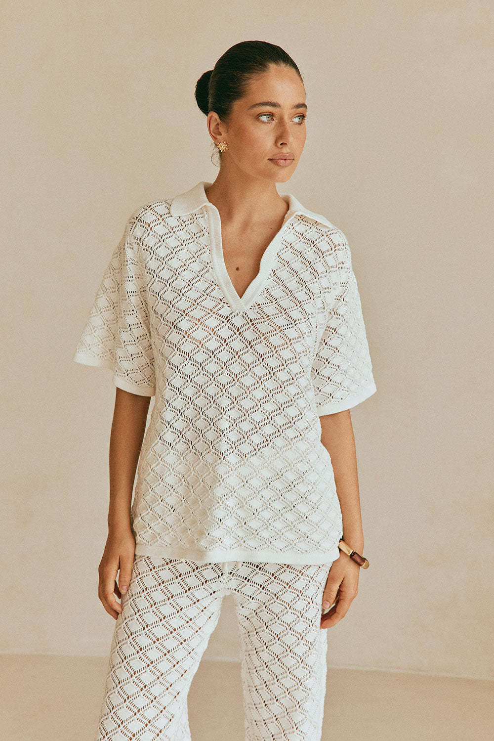 SAMPLE-Aya Top - White Knit