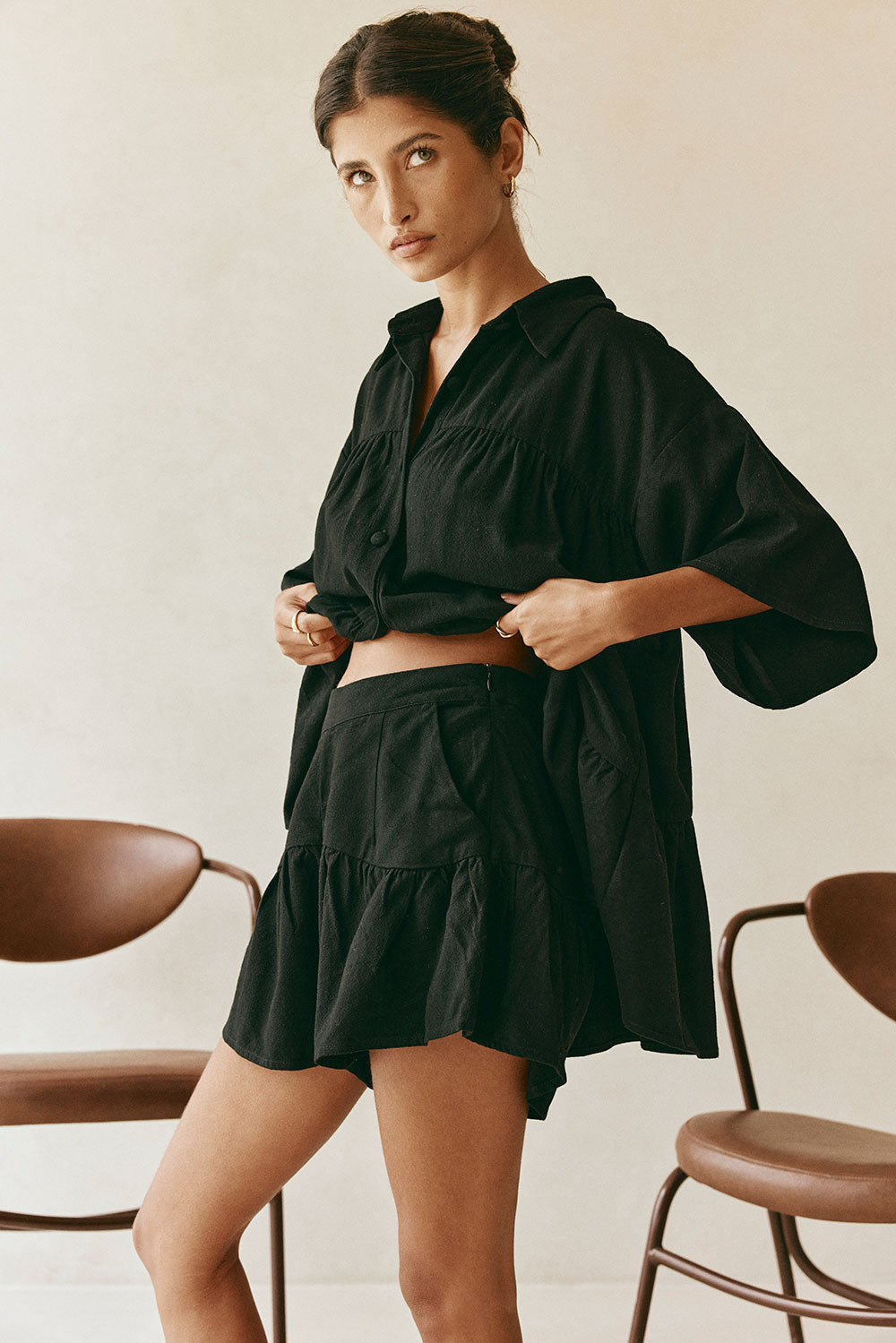 SAMPLE-Luna Shorts - Black