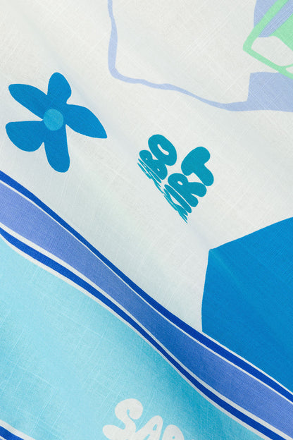 SAMPLE-Amira Top - Scarf Azure