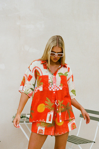 SAMPLE-Amira Top - Vista Red