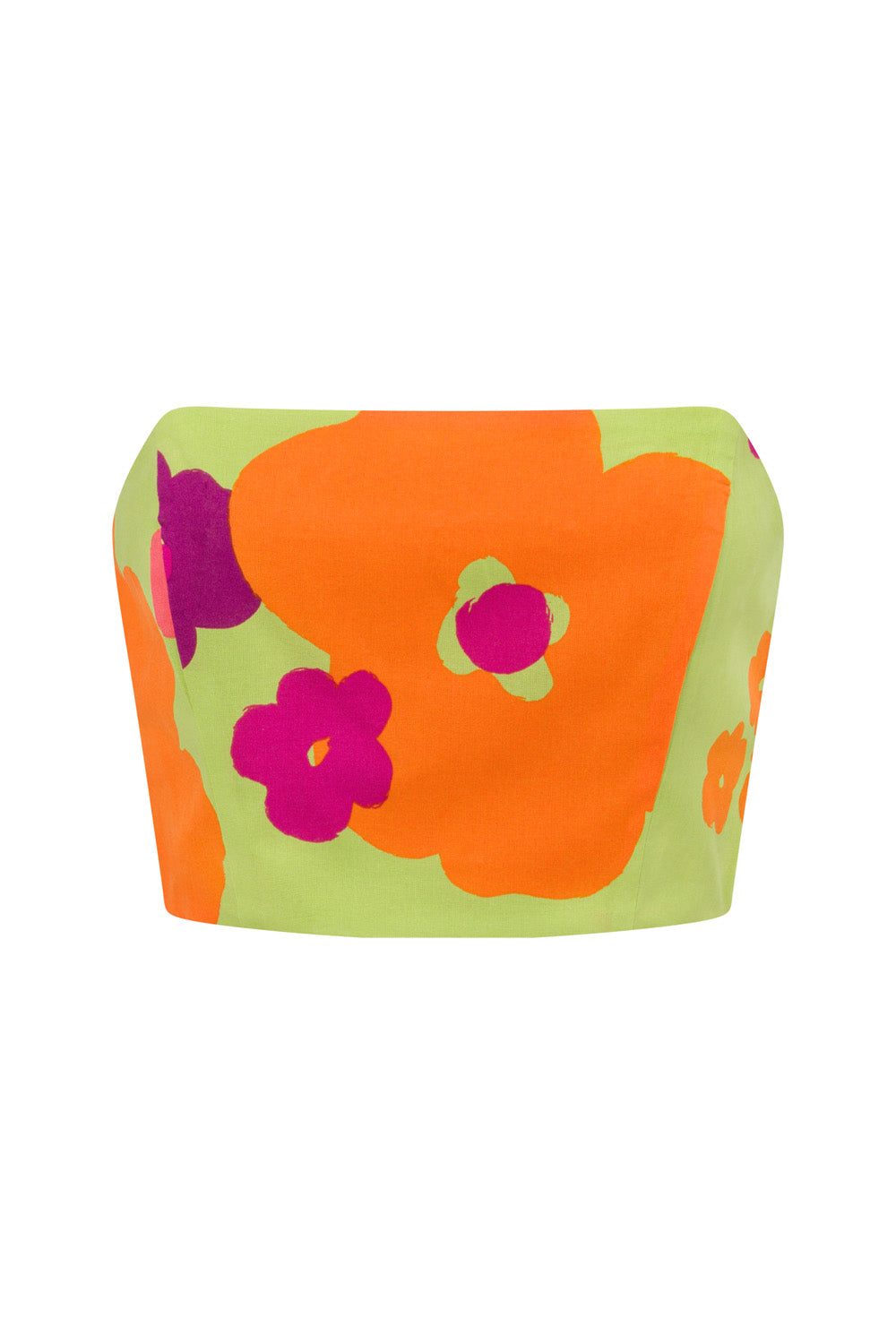 SAMPLE-Drea Top - Lime Floral