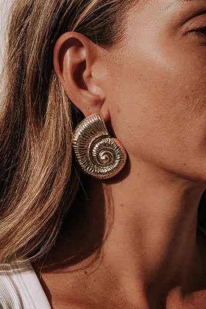 Sundial Earrings - Gold