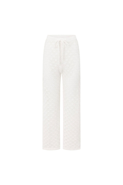 Aya Pants - White Knit
