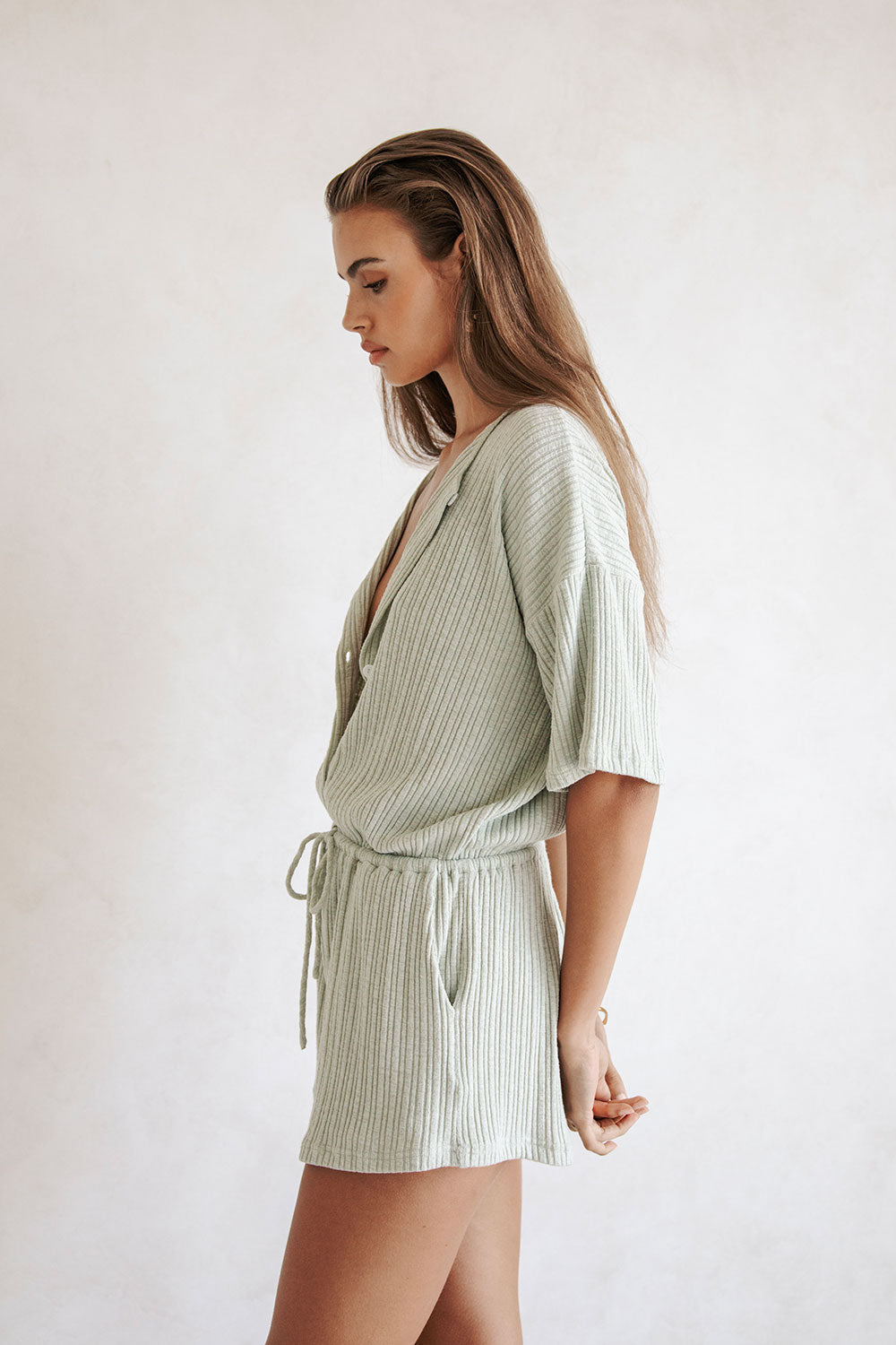 SAMPLE-Juniper Playsuit - Sage
