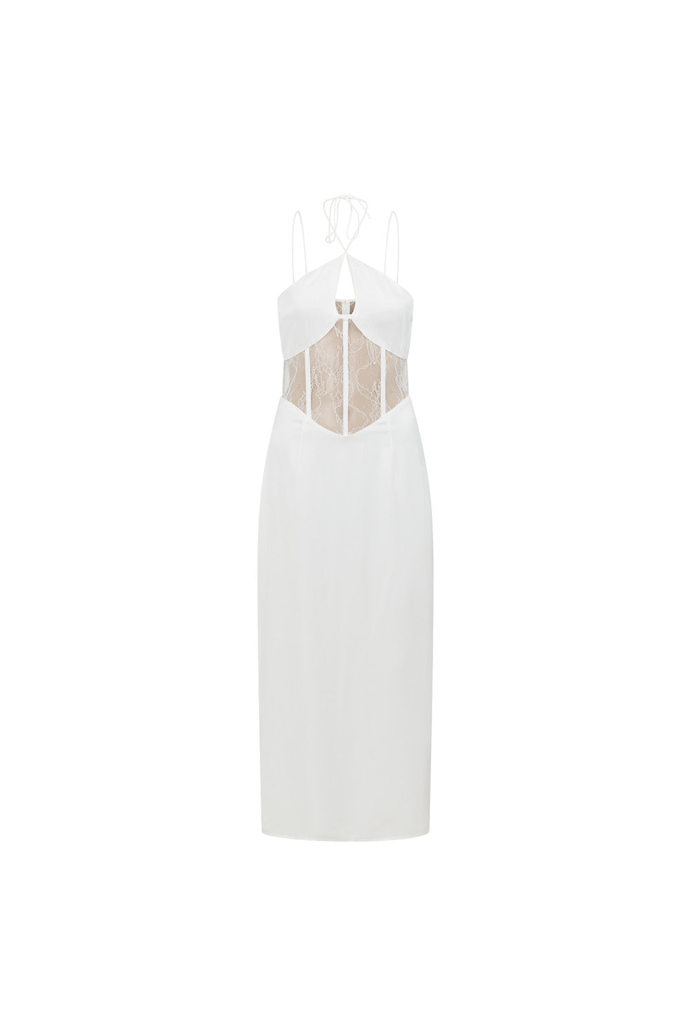 Teyah Midi Dress - White