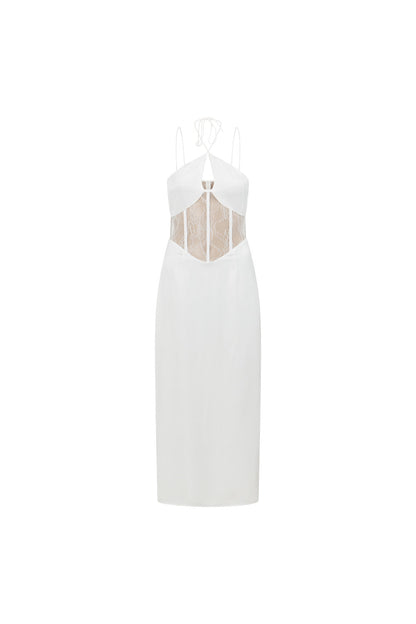 Teyah Midi Dress - White